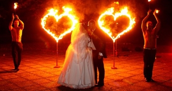 Feuershow zur Hochzeit